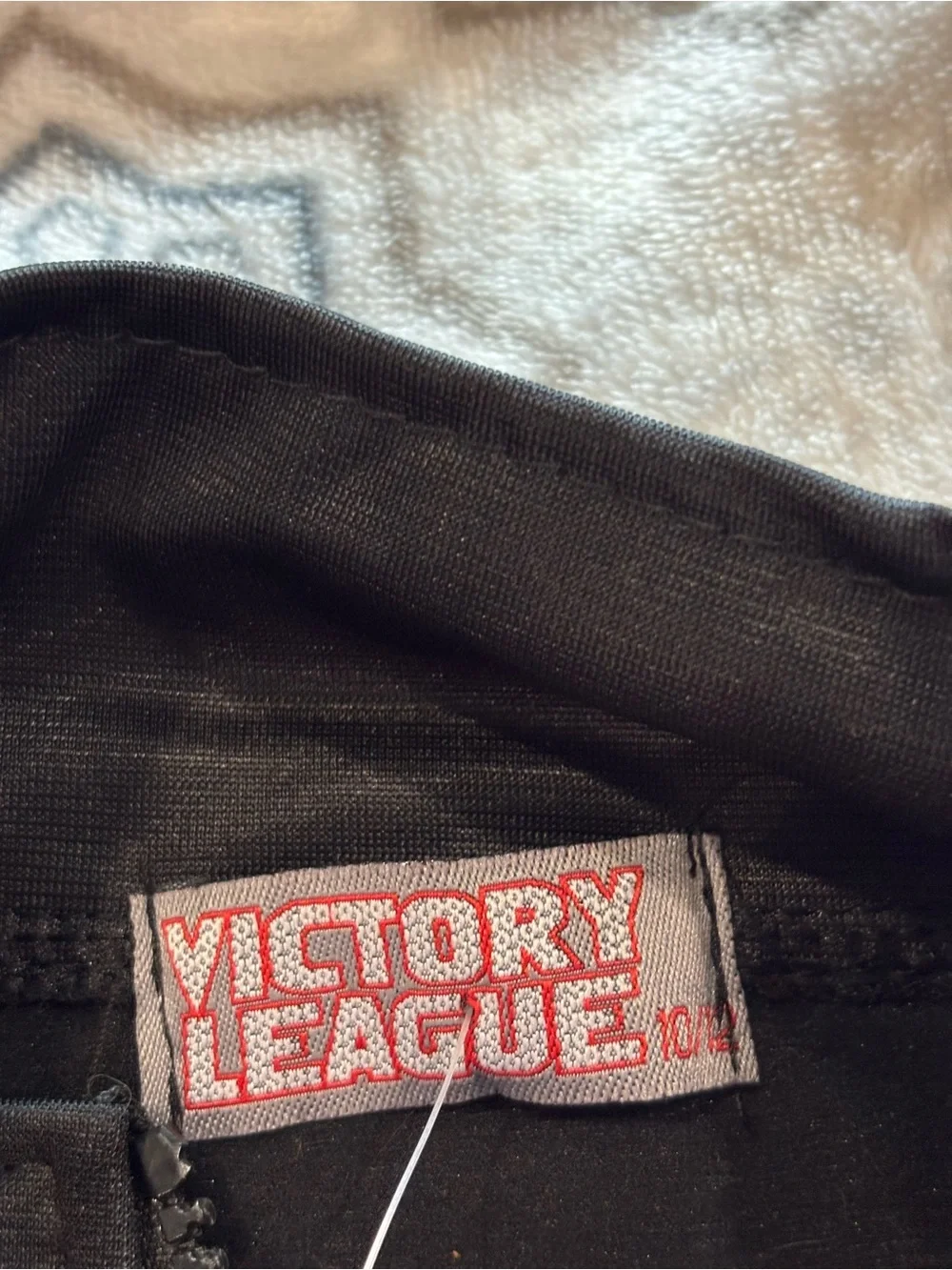 Victor League Black Track Jacket with Red & White Stripes